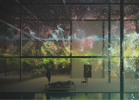 Clear Solar Panels and Lightweight Concrete Define a Sustainable Residential Environment