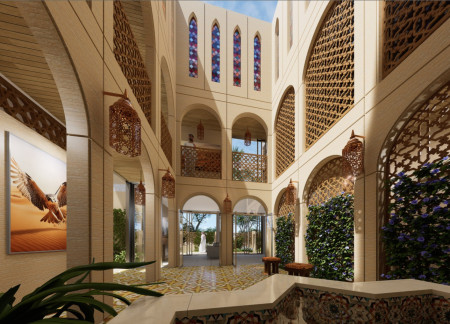 Rammed Earth and Iroko Wood Blend in a Sustainable Urban Community Design