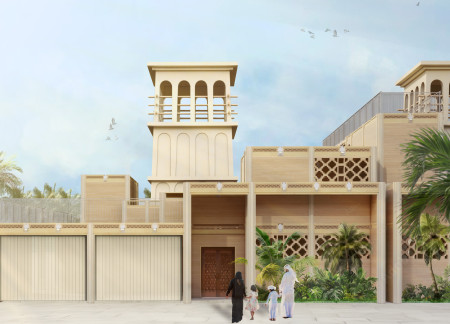 Cross-Laminated Timber and Clay-Brick Assembly Creating a Modern Majlis Experience