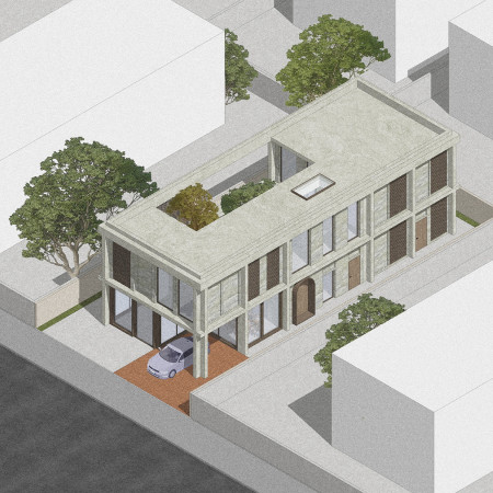 Rammed Earth Walls and Elevated Living Spaces in a Flexible Family Home