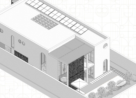 Charred Wooden Shingles and Recycled Insulation Forming a Flexible Living Space with Communal Focus