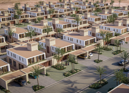 Perforated Metal Screens and Greywater Systems Enhance Sustainability in Desert Residences