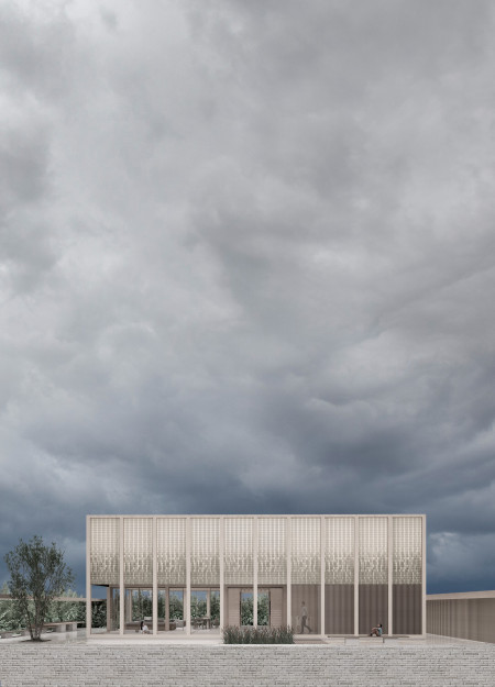 Kinetic Aluminum Facade with Sustainable Concrete and Adaptable Timber Framework for Flexible Living