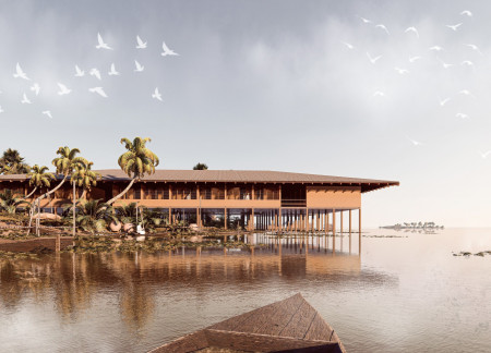 Elevated Living Spaces Crafted from Natural Straw and Earth in the Mekong Delta