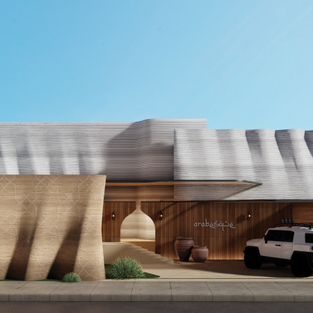 Latticed Screens and Earthen Materials in a Climate-Responsive Communal Space