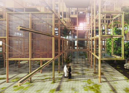 Translucent Panels and Vertical Gardens in Modular Housing Design