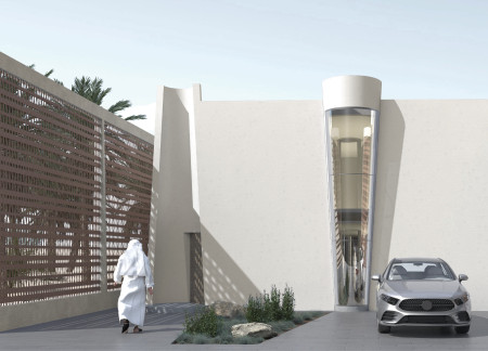 Wind Towers and Dual Skin Facades in Sustainable Residential Design Using Local Stone and Wood