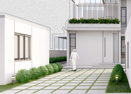 Horizontal Shading Systems and Porotherm Walls Enhance Energy Efficiency in Dubai Residence