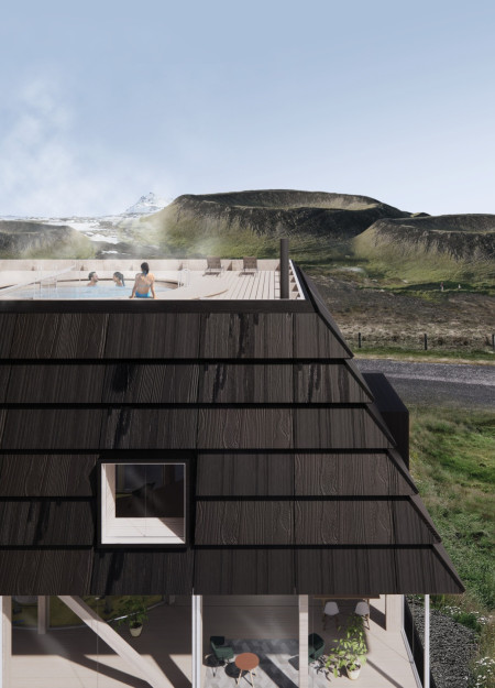 Charred Wood Shingles and Geothermal Heating in a Community Brewing and Wellness Space