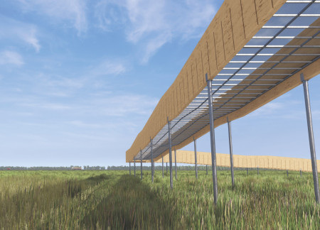 Curvilinear Pathway Crafted from Glulam Beams and Expanded Metal Grating Enhancing Community Engagement