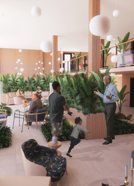 Charred Wood Shingles and Biophilic Design Create a Community Hub for Active Living