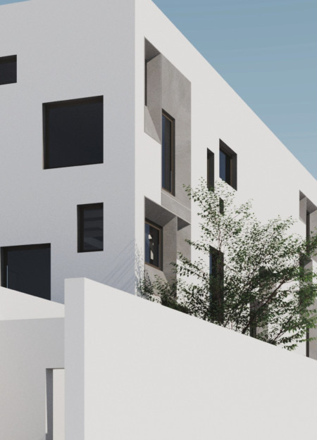 Constructed Wetland Integration with Precast Concrete and Modular Shelving in a Sustainable Residential Setting