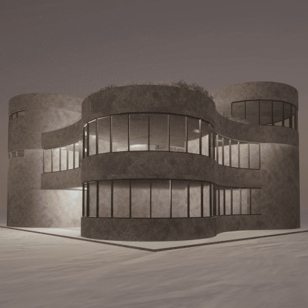 Circular Modules Crafted with Structural Glass and Sustainable Materials for Community Wellness