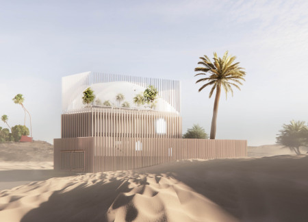 Sustainable Living Through Sun-Dried Mud and Natural Palm Fronds in a Versatile Dwelling