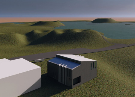 Charred Timber Facade and Expansive Glass Illuminate a Relaxation Hub in a Scenic Landscape