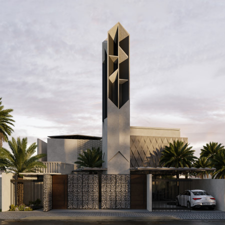 Wind Tower Integration with Stone Cladding for Enhanced Natural Ventilation