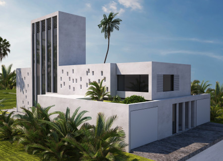 Recycled Concrete and Natural Ventilation in a Modern Residential Design