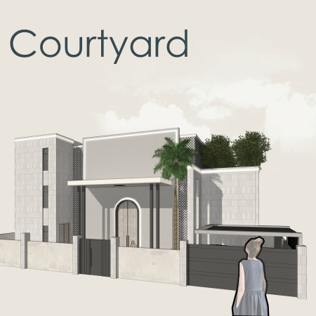 Smart Ceramic Facade and Community-Centric Courtyard Integrating Renewable Energy Solutions