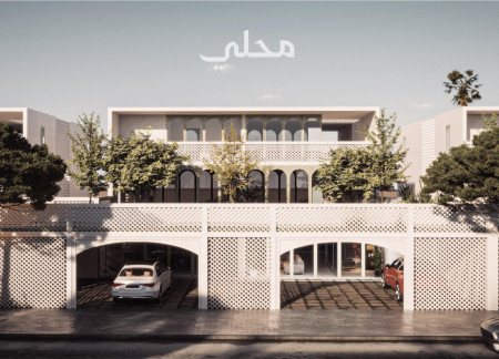 Natural Stone and Lattice Screen Structure for Community Living