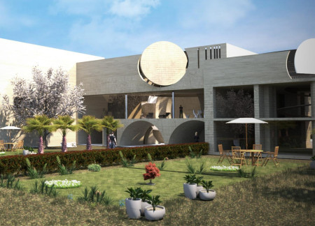 Brass Accents and Circular Forms Elevate Sustainable Living in Desert Housing