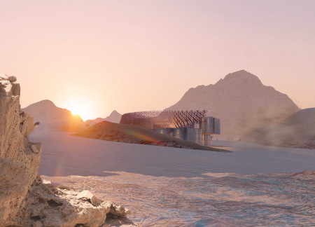 Lattice-Structured Facades with Rainwater Harvesting in Sustainable Desert Living