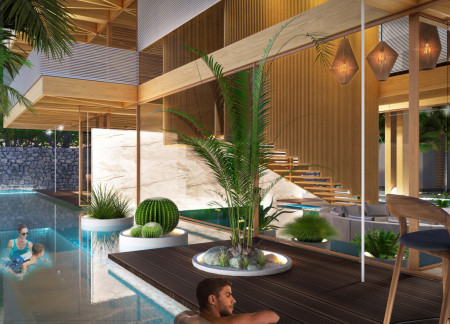 Elevated Living Spaces with Glued Laminated Timber and Sustainable Water Management