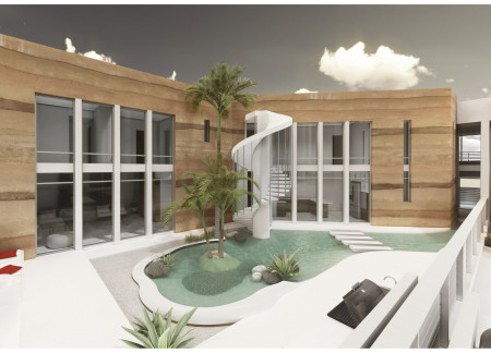 Charred Wood Facade and Central Courtyard in a Sustainable Residential Community