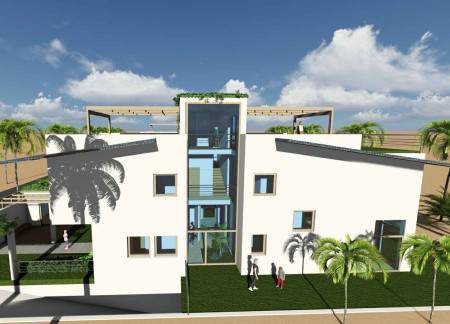 Indoor Oasis Featuring Hempcrete Walls and Solar Integration in a Desert Residence