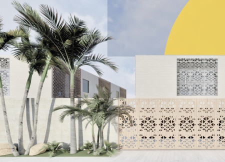 Sustainable Living Through Green Concrete and Palm Wood in Modular Housing