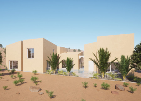 Natural Cooling Solutions with Prefabricated Steel Framing in Sustainable Desert Residence