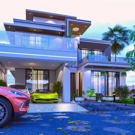 Charred Wood and Tempered Glass Define a Contemporary Family Residence