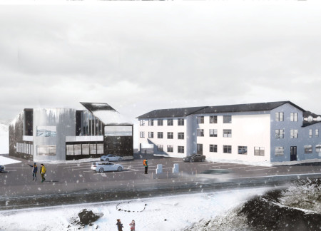 Exploring Sustainability Through Charred Wooden Shingles and Concrete in a Wellness Retreat