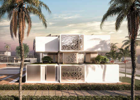 Cement Board and Rock Wool Structure Embracing Flexible Living Spaces