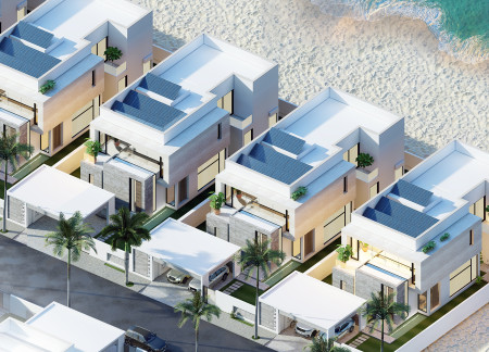 Integrating Natural Light with Travertine and Glass in a Modern Family Residence