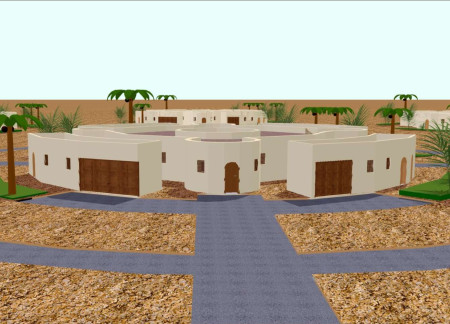 Circular Habitat Crafted with Adobe and Natural Light for Modern Family Living