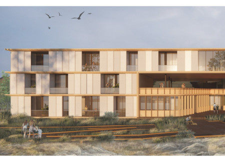 Charred Wooden Shingles and Cross-Laminated Timber Panels Enhance Community Living Near Coogee Beach