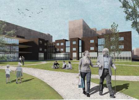 Rooftop Gardens and Natural Light in a Community-Focused Structure of Concrete and Wood