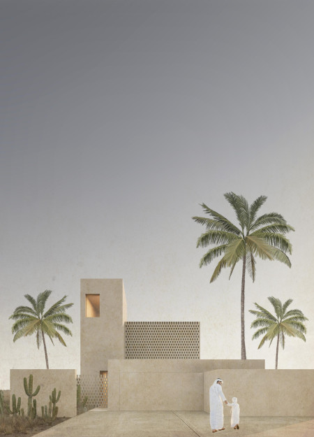 Thermal Mass from Local Sandstone and Natural Light Integration in a Desert Residential Community