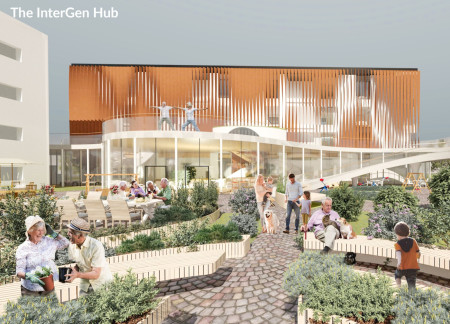 Integrating Sensory Gardens with Aluminum Cladding for Intergenerational Living