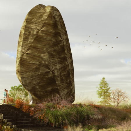 Geological Inspiration with 3d Printed Materials Creating a Community Gathering Space