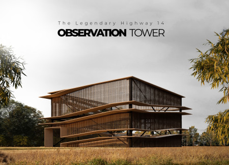 Charred Wooden Cladding and Diagonal Bracing Enhance the Visitor Experience at a Scenic Observation Structure