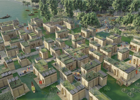 Bamboo Frameworks Enabling Floating Community Living with Rainwater Harvesting