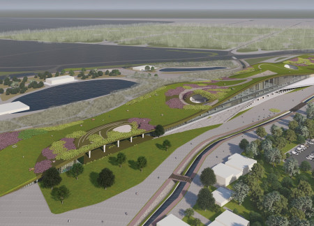 Charred Wooden Shingles and Expansive Windows Enriching Multifunctional Urban Workspace