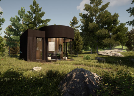 Rotating Living Space Crafted with Reclaimed Timber and Solar Technology