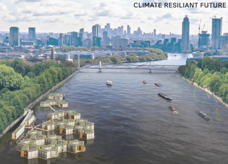 Floating Microhomes Constructed with Recycled Translucent Panels and Sustainable Timber Framework