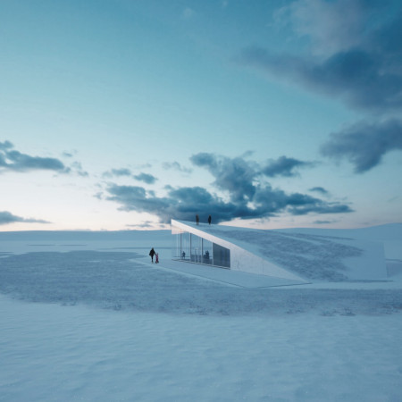 Charred Wooden Shingles and Expansive Glass Create a Harmonious Winter Retreat