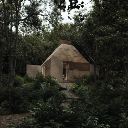 Charred Wood Cladding and Fiber Cement Panels in a Sustainable Micro Home Assembly