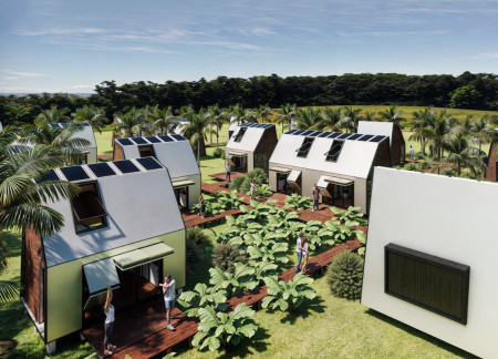 Vegetation-Clad Modular Units Featuring Energy-Efficient Wall Panels for Versatile Living Solutions