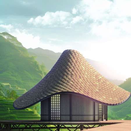 Sustainable Bamboo Framework Harmonizing with Elevated Platforms in Rural Living