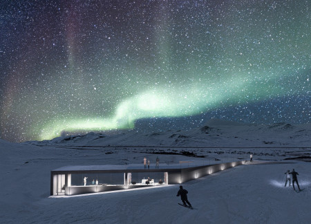 Snow-Collecting a-Frame with Prefabricated Concrete and Natural Wood Accents